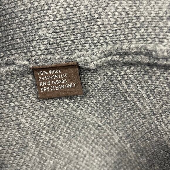 J. McLaughlin Snap Button Up Long Cardigan Sweater Gray Zebra Print Small AS IS - Picture 7 of 7